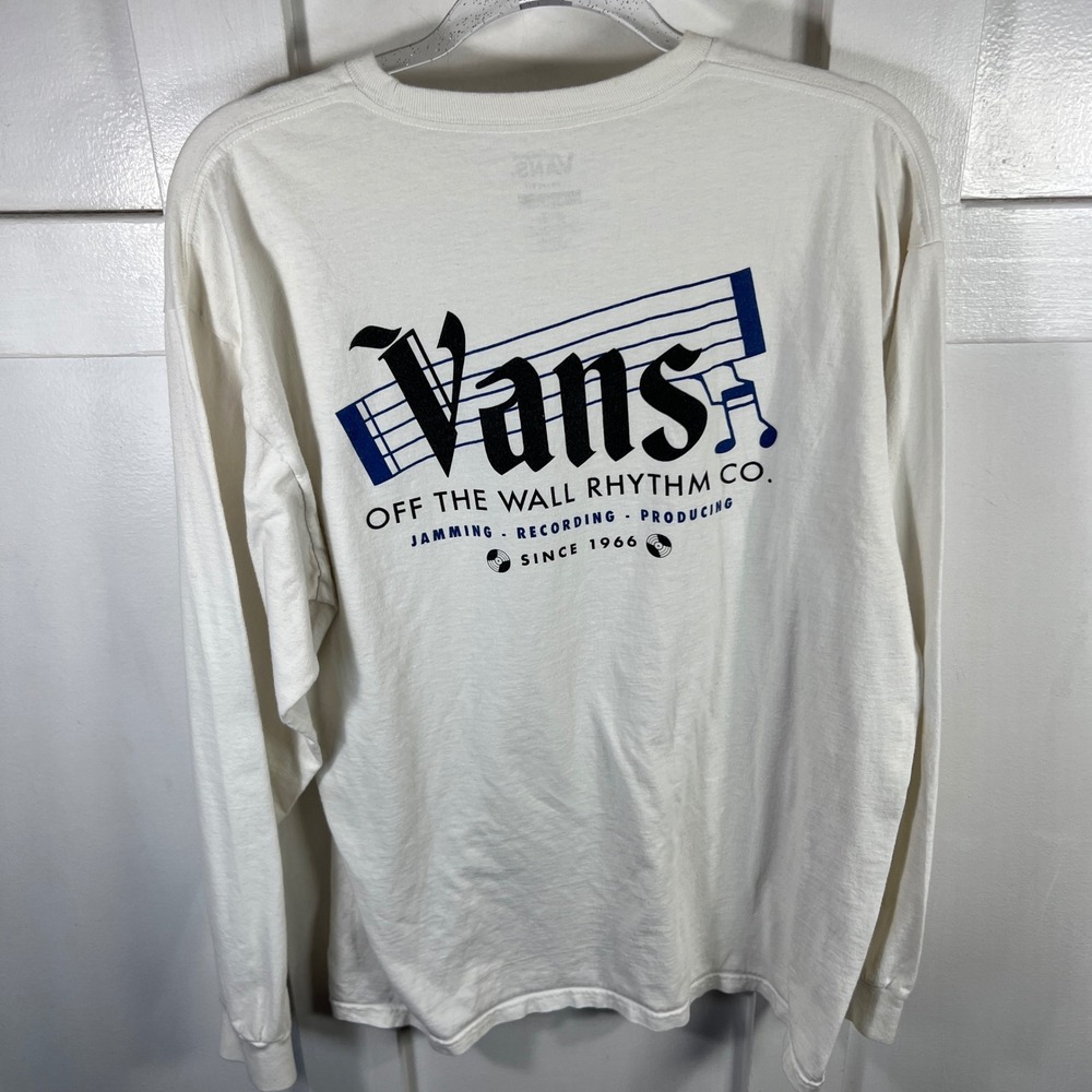Vans Off The Wall Rhythm Co Graphic Long Sleeve Tee White XL